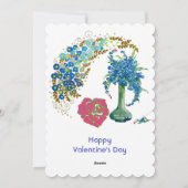 私忘れはSweetheartロマンチックなバラフローラ花瓶 シーズンカード (裏面)