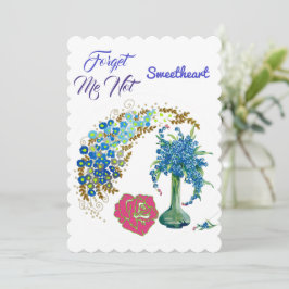 私忘れはSweetheartロマンチックなバラフローラ花瓶 シーズンカード