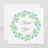 私忘れNots水彩フローラリース サンキューカード (正面/裏面)