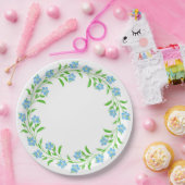 私忘れNots水彩フローラリース ペーパープレート (パーティー)