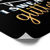 私応援そう懸命汗グリッターかわいいチアリーダー ポスター (角)