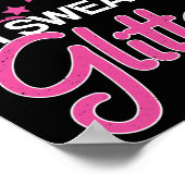 私応援そう懸命汗グリッターチアリーダー女の子 ポスター (角)