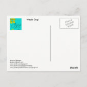 私恋しく思が!ウェスティーデジタルフォトアートインクスケッチ ポストカード (裏面)