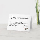 私恋しく思のナンセンス カード (正面)