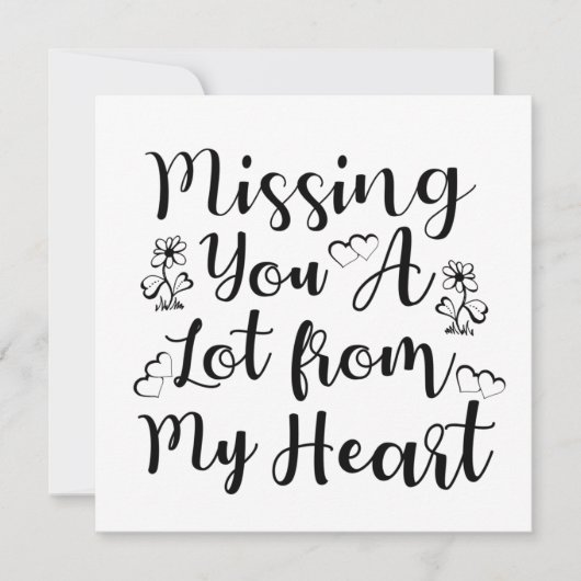 私恋しく思のハート 招待状 (正面)