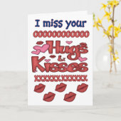 私恋しく思の抱擁とキス カード (黄色い花)