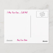 私恋しく思の顔スカルはがき ポストカード (裏面)