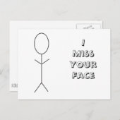 私恋しく思の顔 ポストカード (正面/裏面)