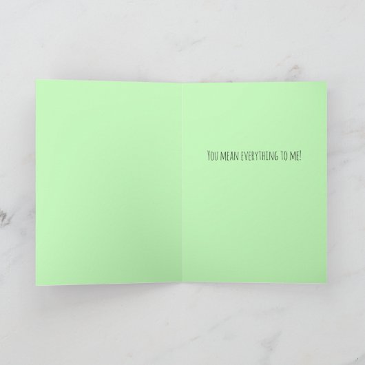 私恋しく思はフローラお洒落ハート かわいらし カード (内部)