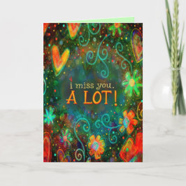 私恋しく思はフローラお洒落ハート かわいらし カード