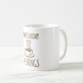 「私愛します日曜日の朝」のコーヒーカップを冷却して下さい コーヒーマグカップ (正面右)