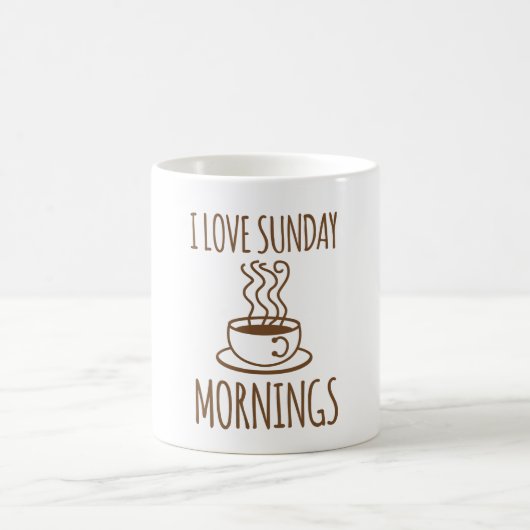 「私愛します日曜日の朝」のコーヒーカップを冷却して下さい コーヒーマグカップ (中央)