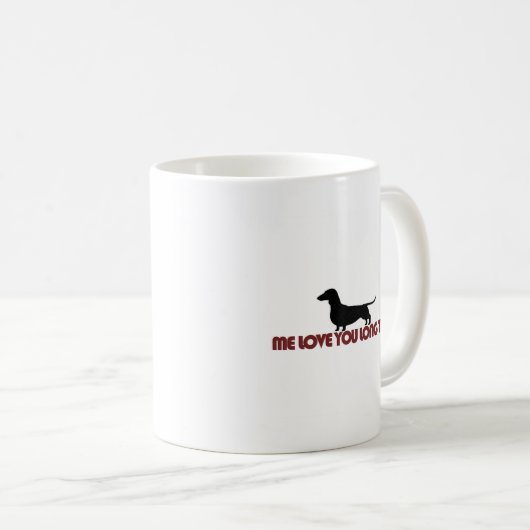 私愛長い時間のダックスフント コーヒーマグカップ (正面右)