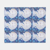 私感じの宇宙 フリースブランケット (正面(横))