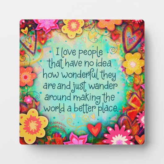 私感動的は人かわいらし々のフローラを愛する フォトプラーク (正面)