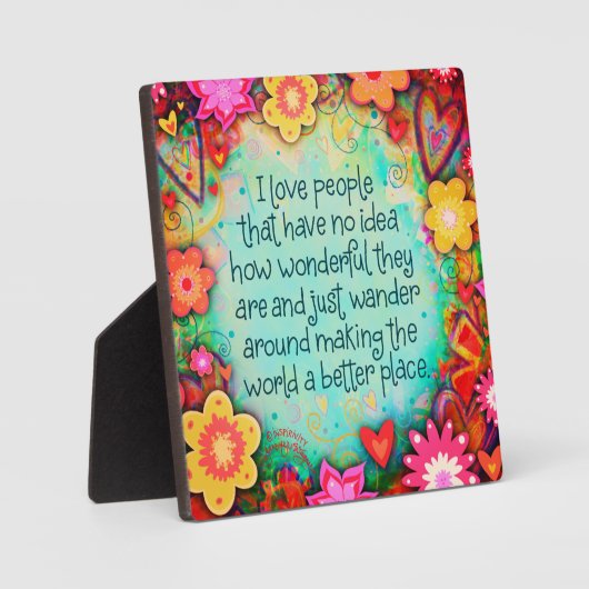 私感動的は人かわいらし々のフローラを愛する フォトプラーク (正面)