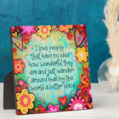 私感動的は人かわいらし々のフローラを愛する フォトプラーク