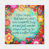 私感動的は人かわいらし々のフローラを愛する マグネット (正面)