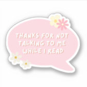 私感謝していと話しかけてはいけな読い シール (正面)