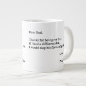 私感謝していのパパに対する愛の引用文 ジャンボコーヒーマグカップ (正面右)