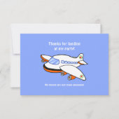 私感謝していのパーティー機に着陸するために サンキューカード (正面)