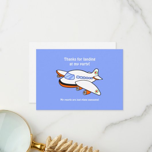 私感謝していのパーティー機に着陸するために サンキューカード (正面/裏面インサイチュ)