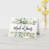 私感謝していのメイド・オブ・オーナー（花嫁付き添い人）カード カード (黄色い花)