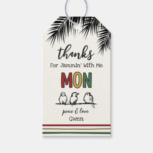 私感謝していのメッセージカードでジャム ギフトタグ (正面)