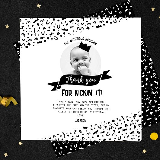 私感謝していの90sのヒップホップとキックインのためにそれを サンキューカード