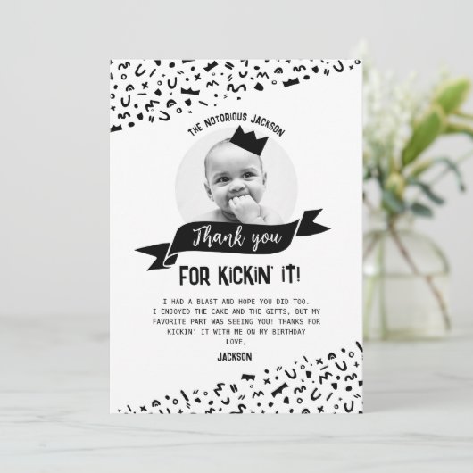 私感謝していの90sのヒップホップとキックインのためにそれを サンキューカード (スタンド正面)