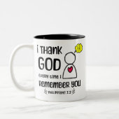 私感謝していは常に神 – フィル1:3 ツートーンマグカップ (左)