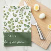 私感謝していは救済キッチンタオルを育てる キッチンタオル (四つ折り)