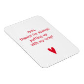 私感謝していを我慢するおもしろいために – 母の日 マグネット (右側)