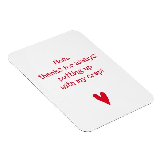 私感謝していを我慢するおもしろいために – 母の日 マグネット (右側)