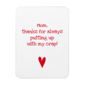 私感謝していを我慢するおもしろいために – 母の日 マグネット (縦)