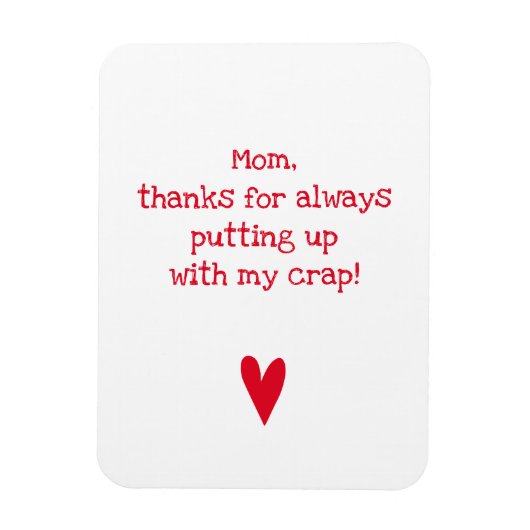 私感謝していを我慢するおもしろいために – 母の日 マグネット (縦)