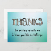 私感謝していを我慢する ポストカード (正面/裏面)