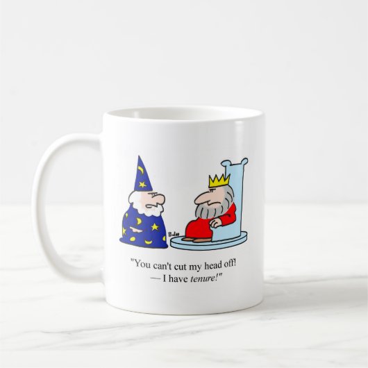 私持っています保有を私のヘッド以外を切ることができません! コーヒーマグカップ (左)