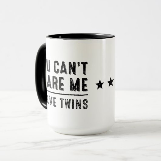 私持っています双生児のマグを私をおびえさせることができません マグカップ (正面左)