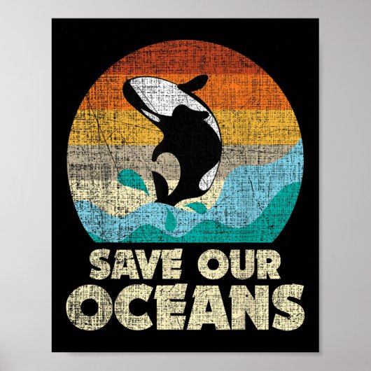 私救たちのオーシャンオルカクジラ – Earth Day & Clima ポスター (正面)