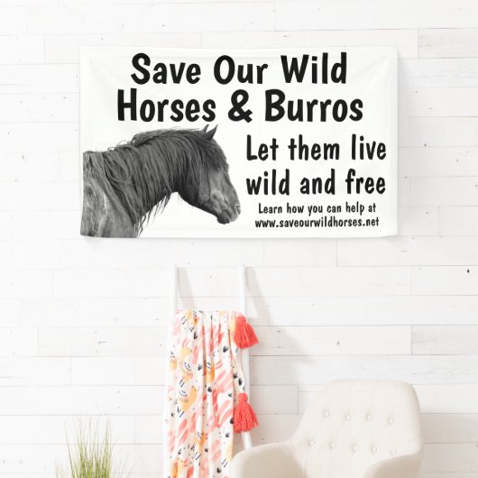 私救の野生の馬3 x 5バナー 横断幕 (インサイチュ)