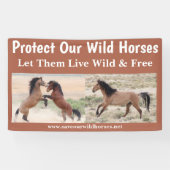 私救の野生の馬3 x 5 横断幕 (横)