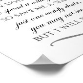 私救はエレガントな結婚式の記念椅子 ポスター (角)