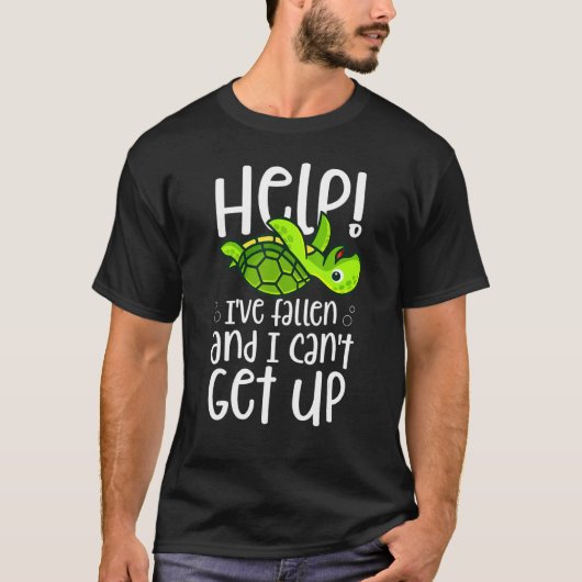 私救済は亀落ちたを起こすことができない Tシャツ (正面)