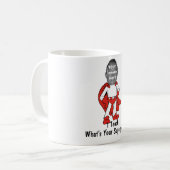 私教えが超大国? -レッド コーヒーマグカップ (正面左)