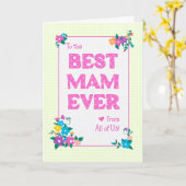 私最高のたち全員のカードからマムは永遠の母の日 カード (黄色い花)