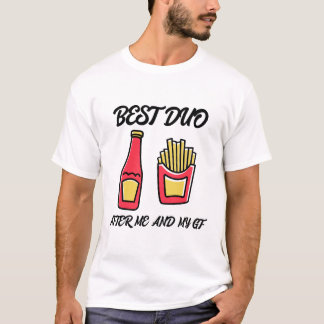 私最高のと彼女の後のデュオおもしろいTシャツ Tシャツ