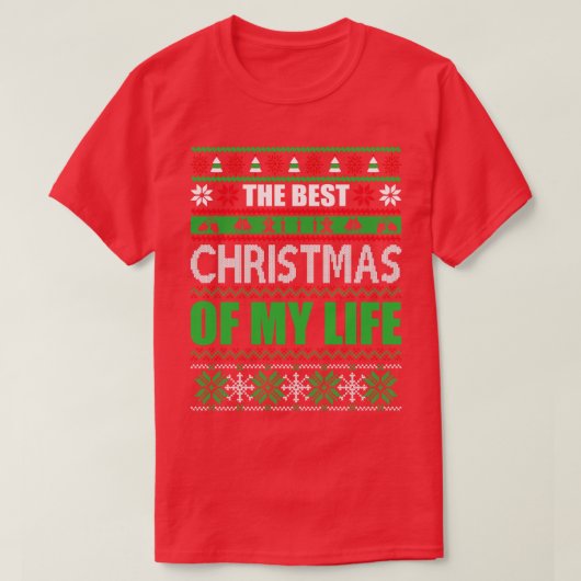私最高のの人生のクリスマス Tシャツ (デザイン正面)