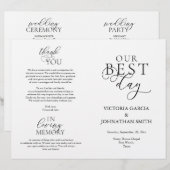 私最高のの日結婚式の折り畳み (正面/裏面)