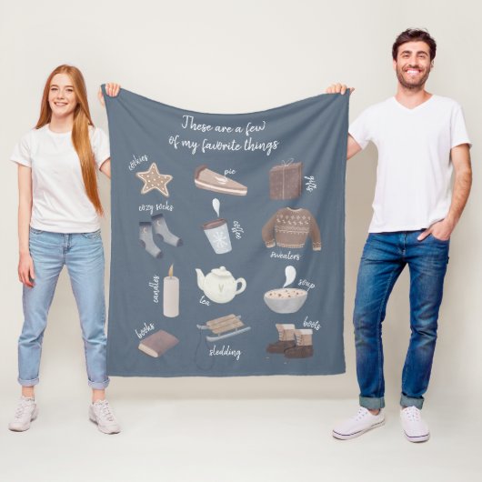 私最高のの物の中で冬のお気に入りのもの フリースブランケット (インサイチュ)